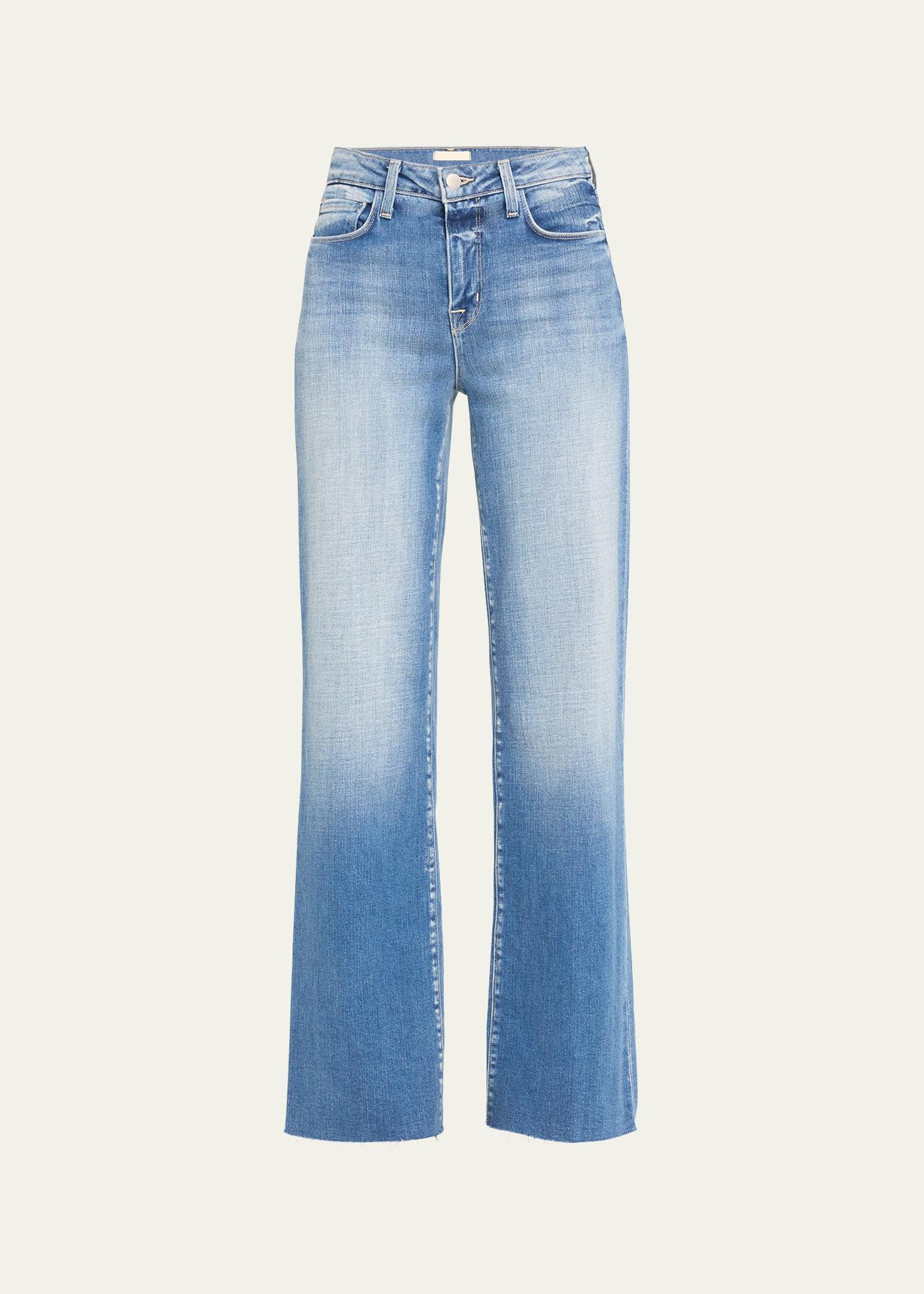 Womens Scottie High-Rise Wide-Leg Jeans Product Image
