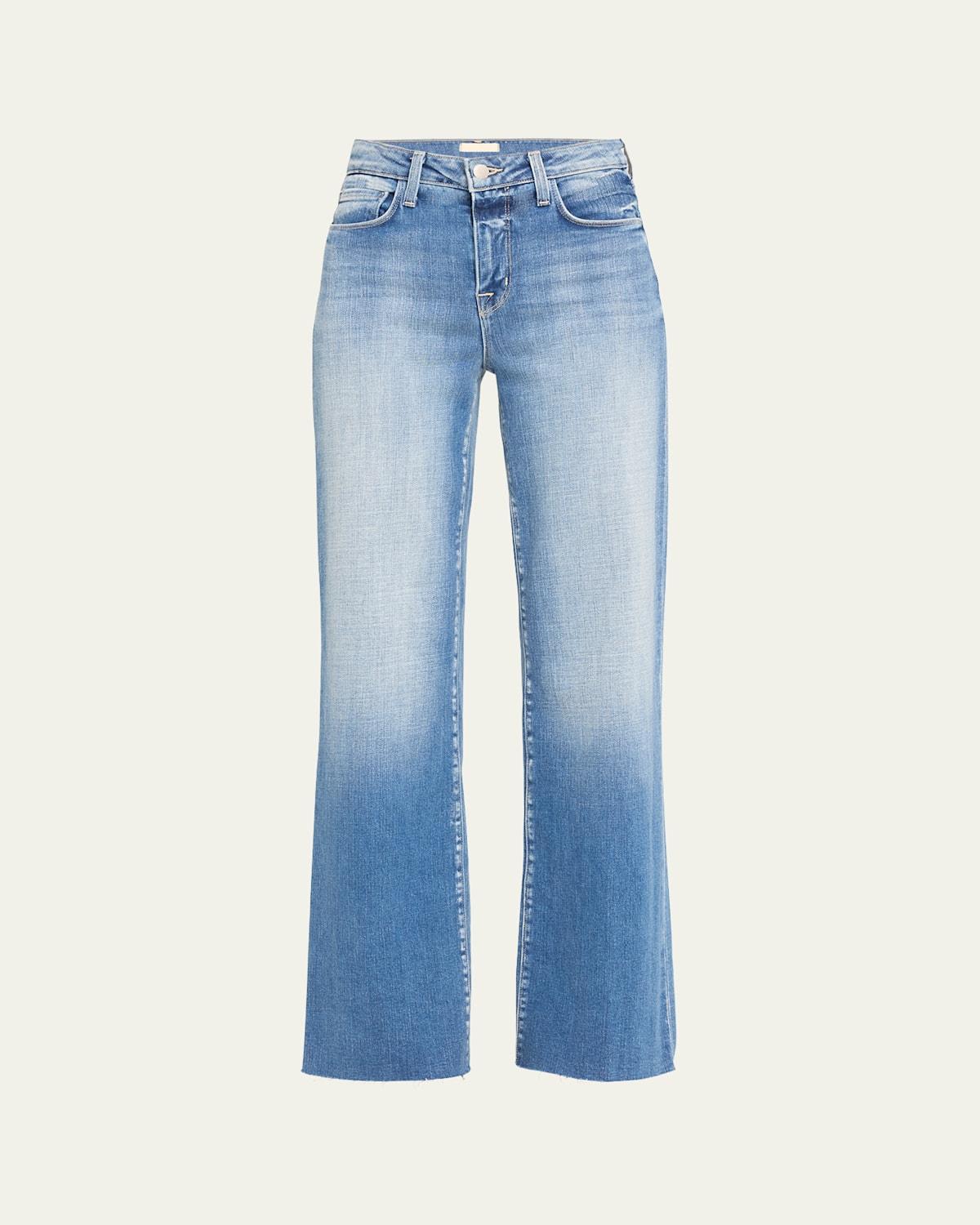 Womens Scottie High-Rise Wide-Leg Jeans Product Image