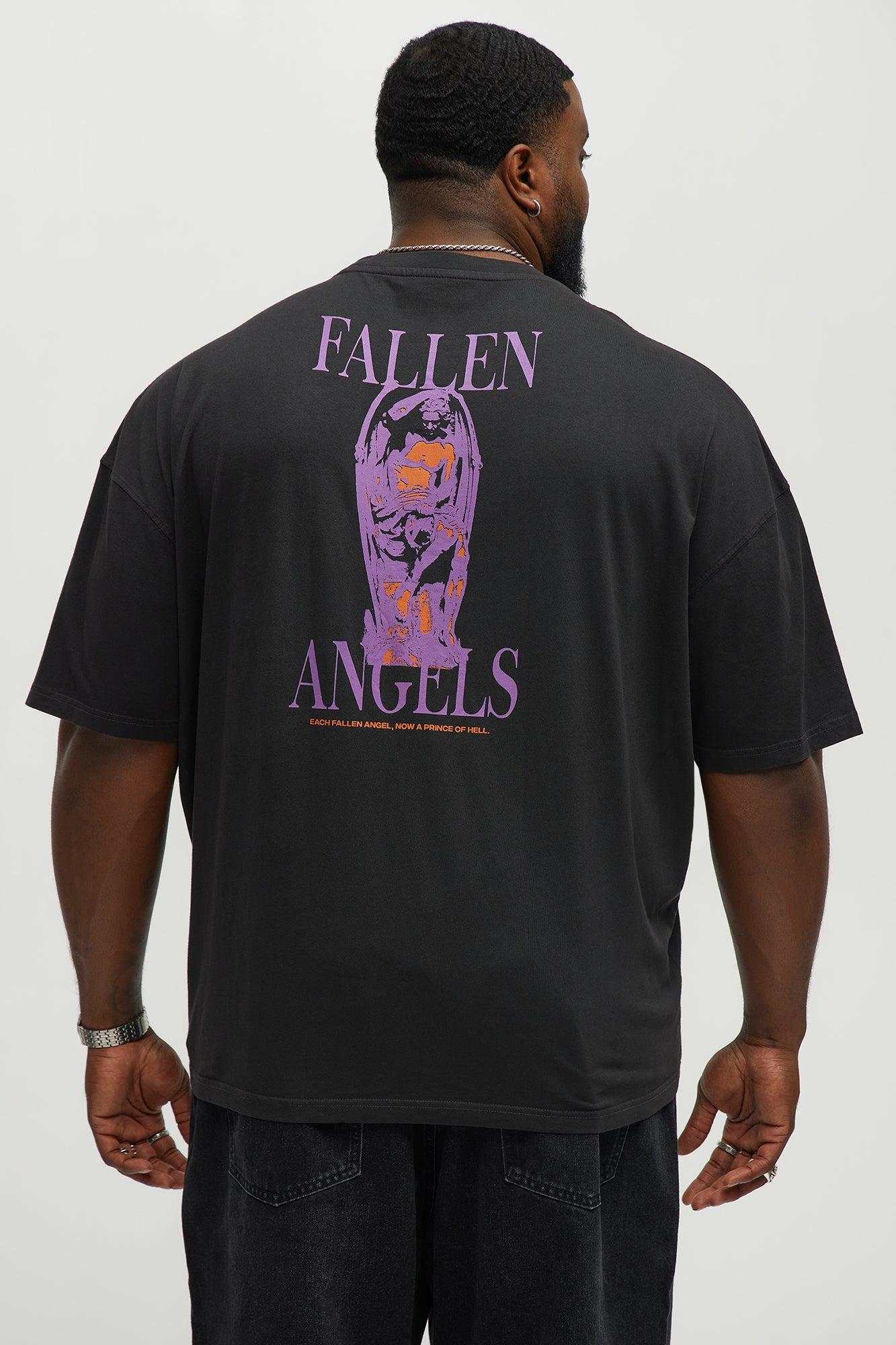 Fallen Angels Oversized Short Sleeve Tee - Black Wash Product Image