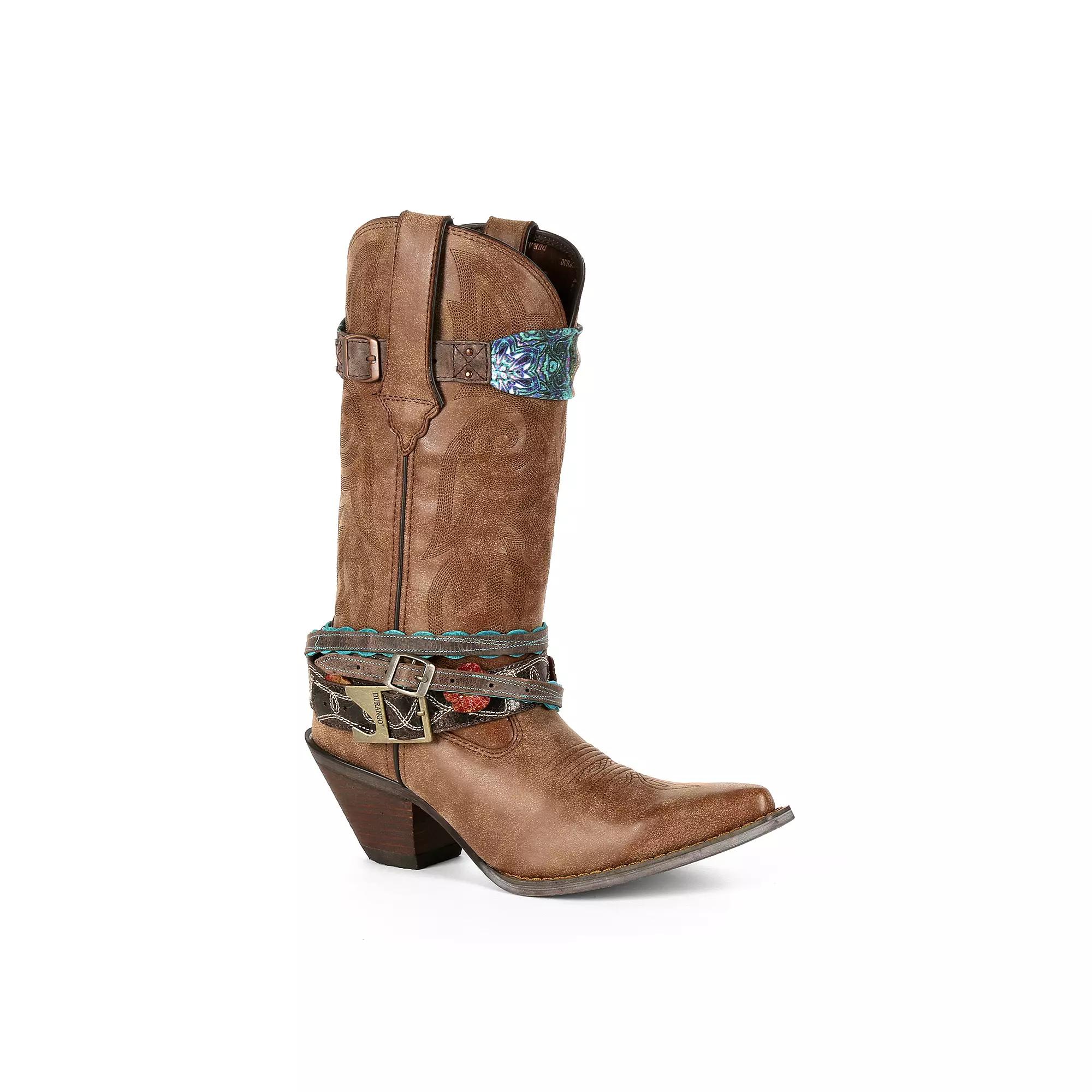 Durango Crush Accessorized Women's Cowboy Boots, Size: 8.5 Medium, Brown Product Image