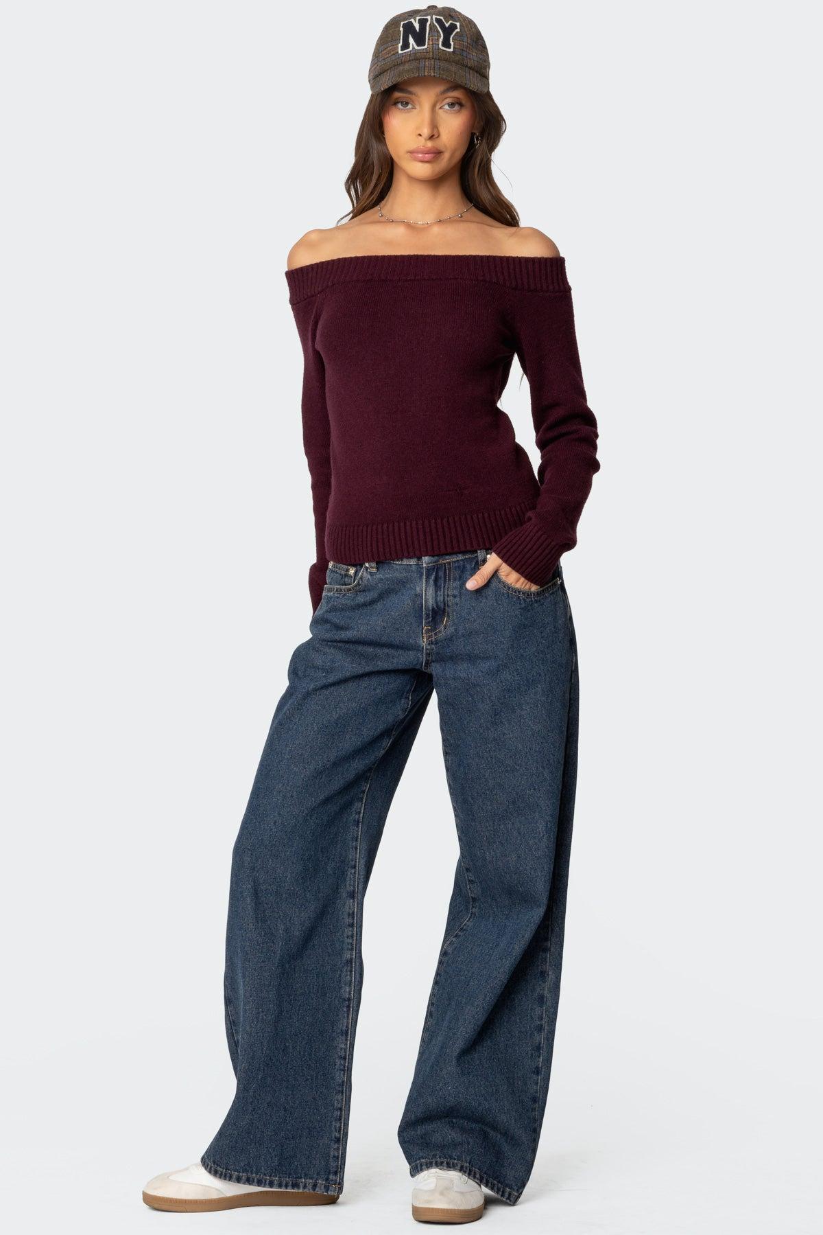 Elona Off Shoulder Knit Top Product Image