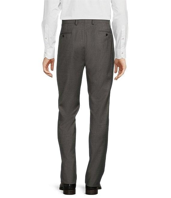 Hickey Freeman Classic Fit Flat Front Solid Dress Pants Product Image