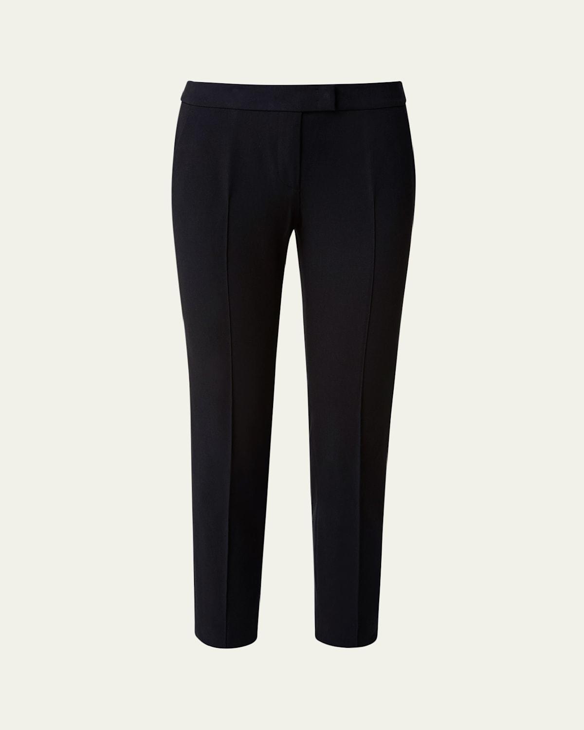 Frankie Straight-Leg Cotton-Stretch Cropped Pants Product Image