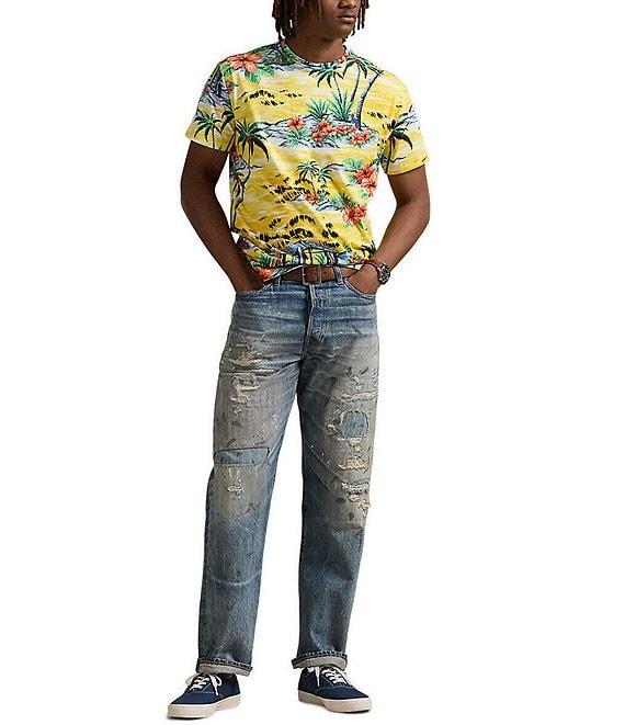 Polo Ralph Lauren Classic Fit Beach-Print Jersey Short Sleeve T-Shirt Product Image