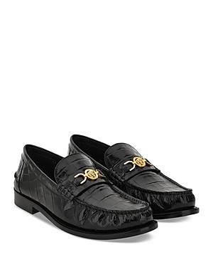 Versace Mens Medusa 95 Croc Embossed Slip On Loafers Product Image