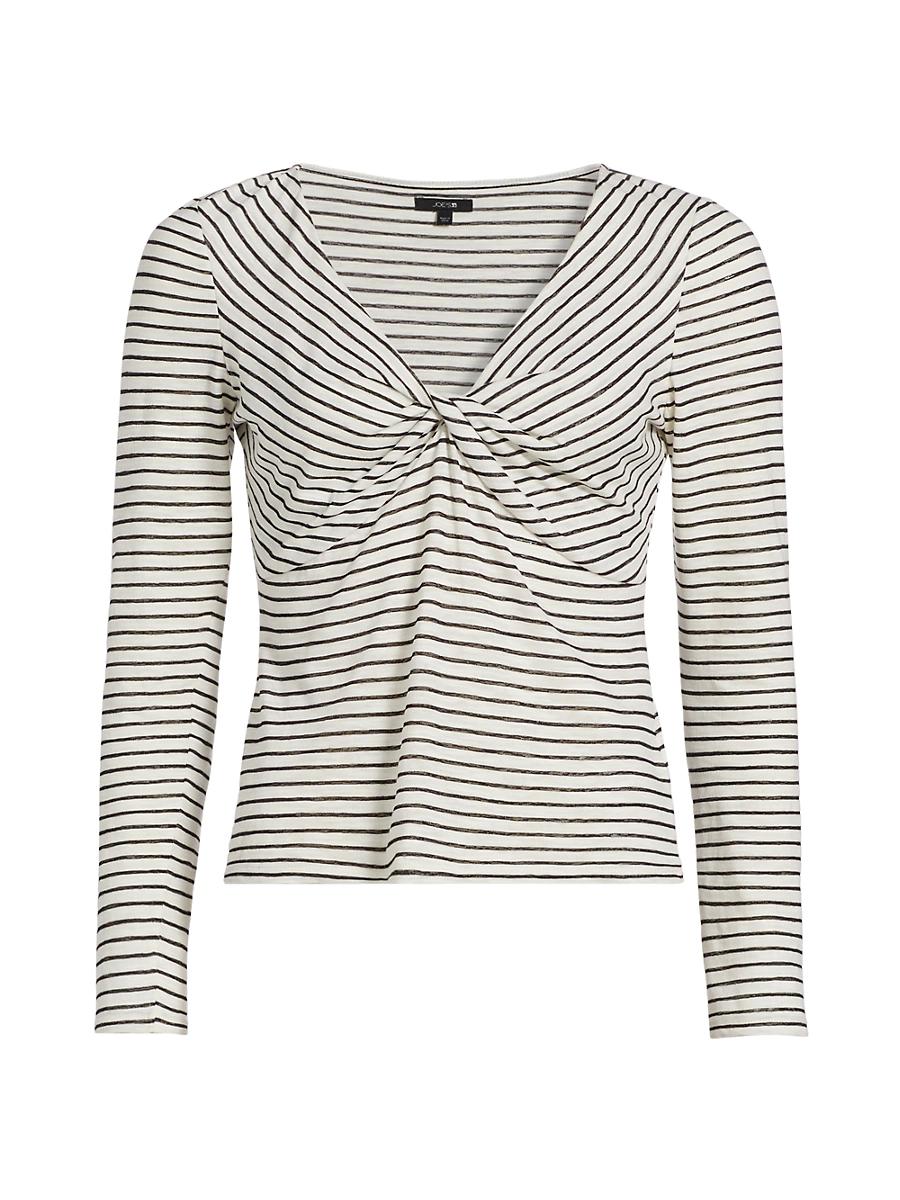 Womens The Ava Stripe Twist Long-Sleeve Top Product Image