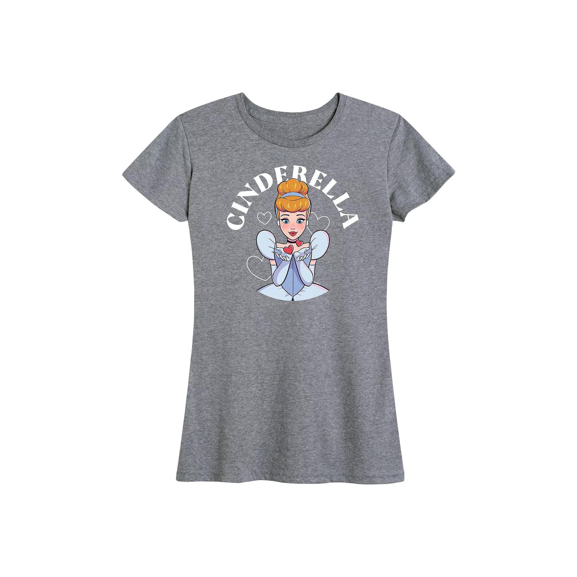 Disney Princess Cinderella Women's Kiss Graphic Tee, Girl's,  Product Image
