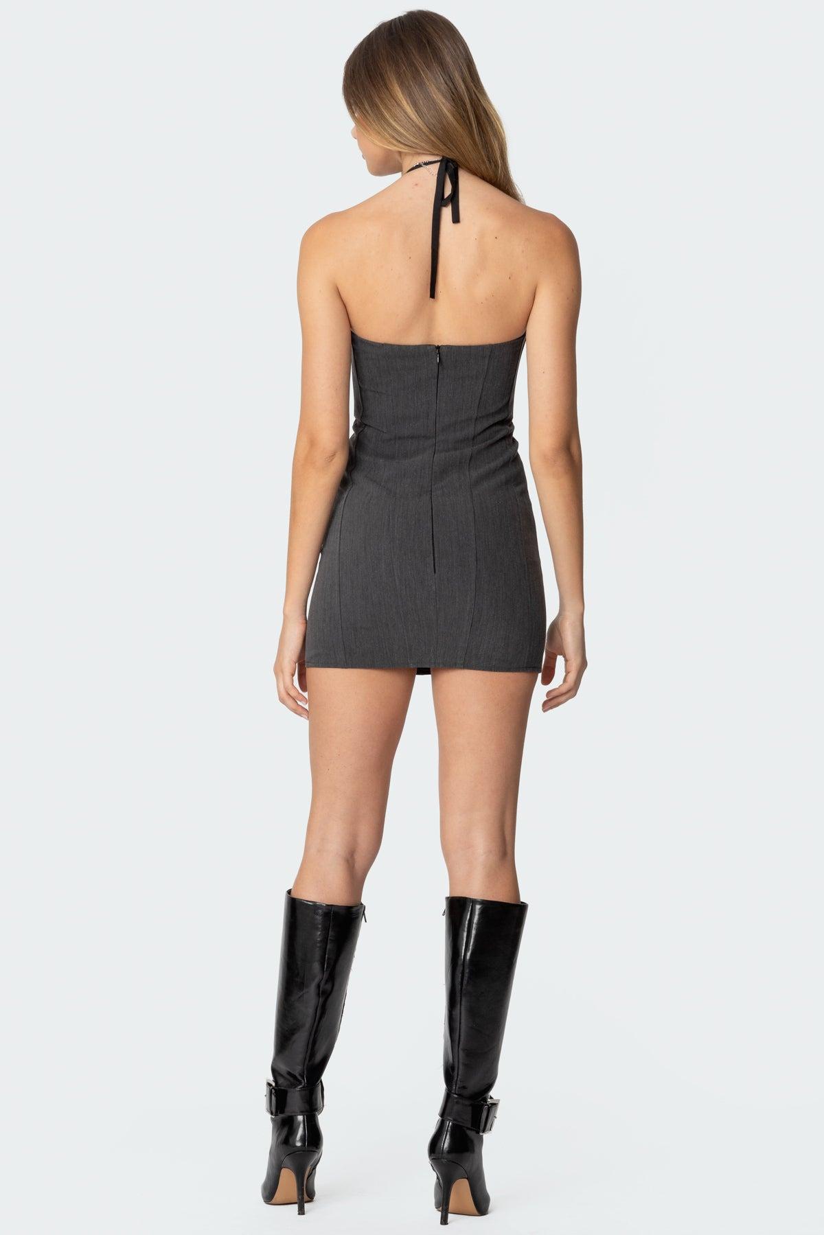 Peekaboo Lace Bra Mini Dress Product Image