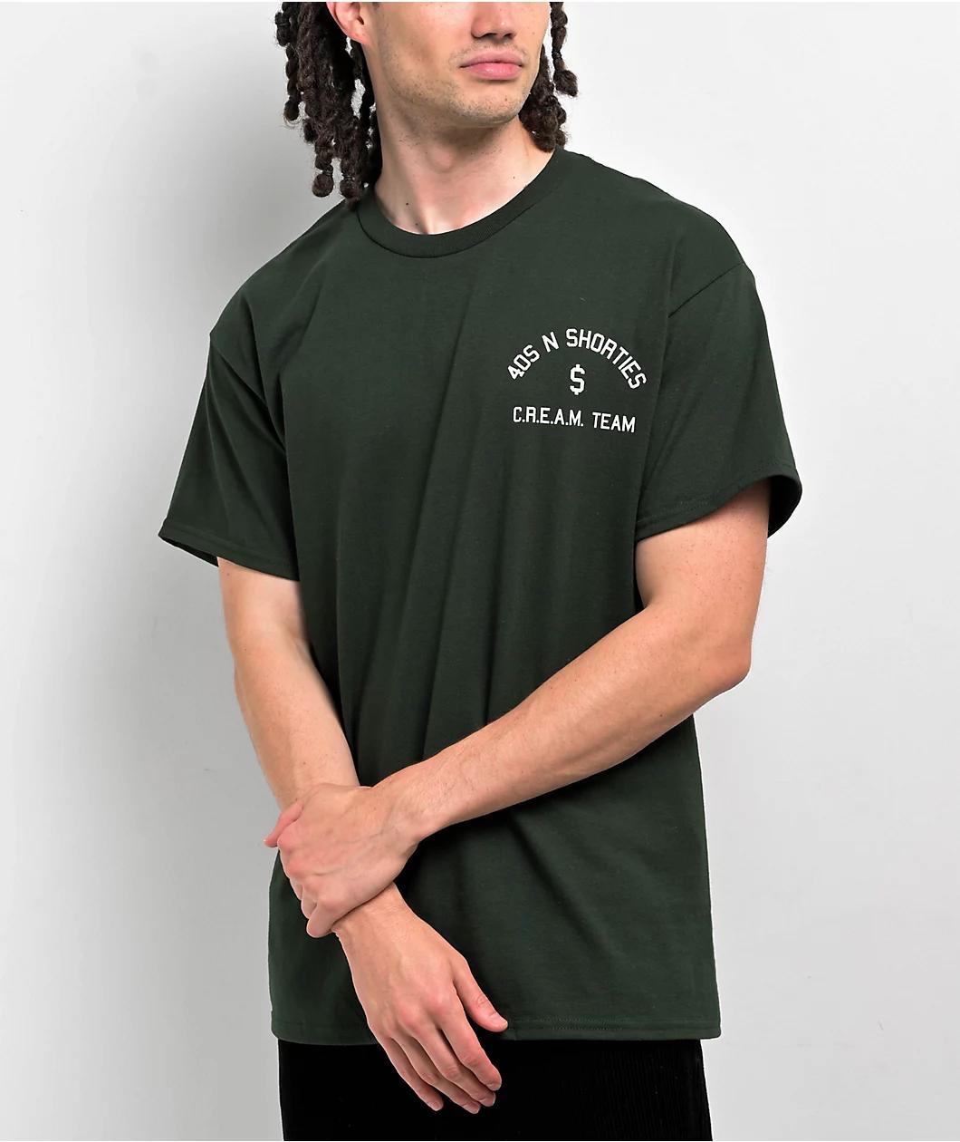 40s & Shorties Cream Team Green T-Shirt Product Image