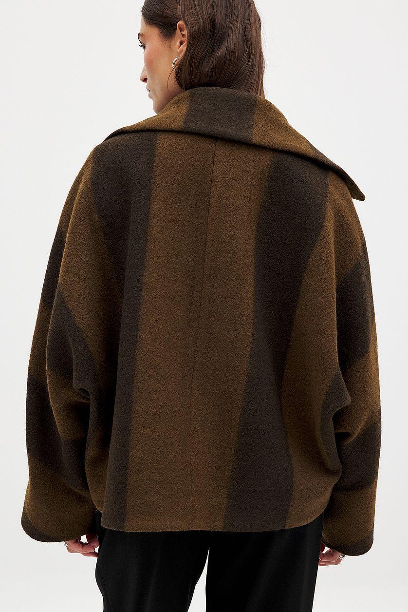 Wool Blend Raglan Sleeve Jacket Product Image