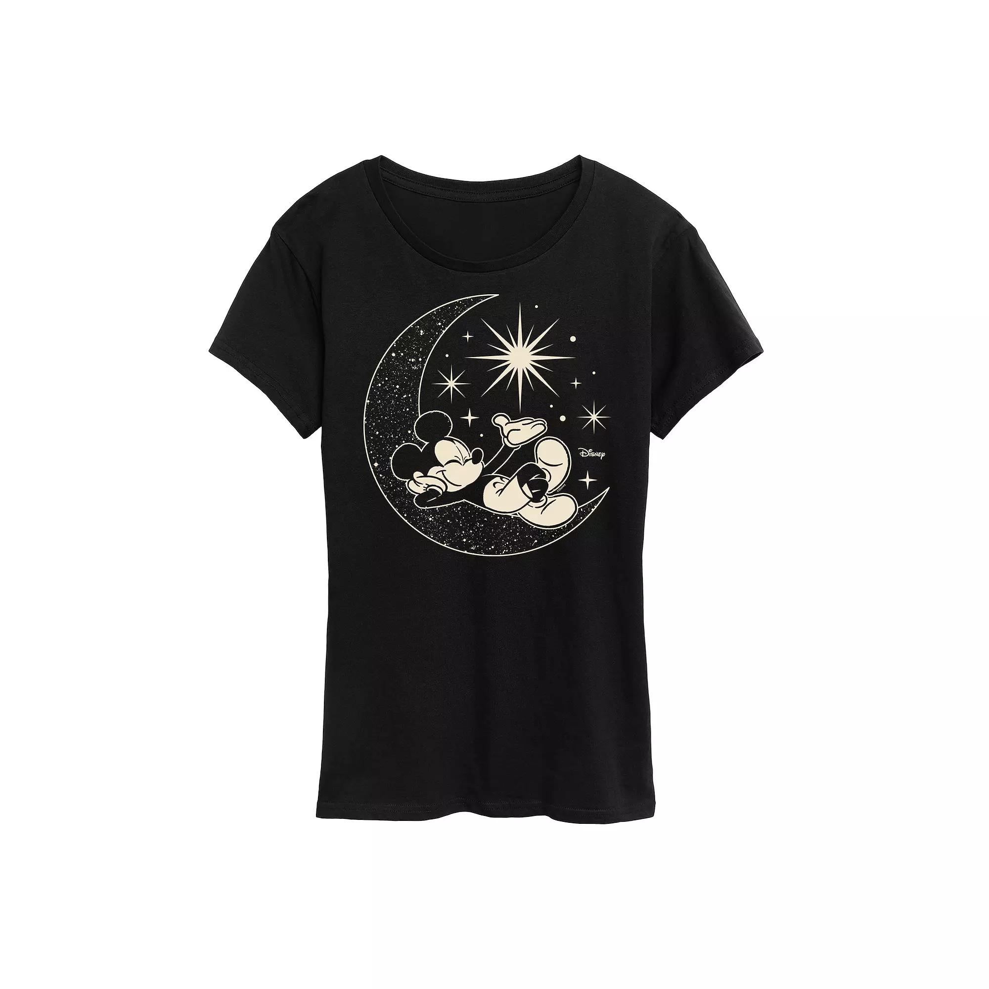 Disney's Mickey Mouse Plus Celestial Moon Graphic Tee, Women's,  Product Image