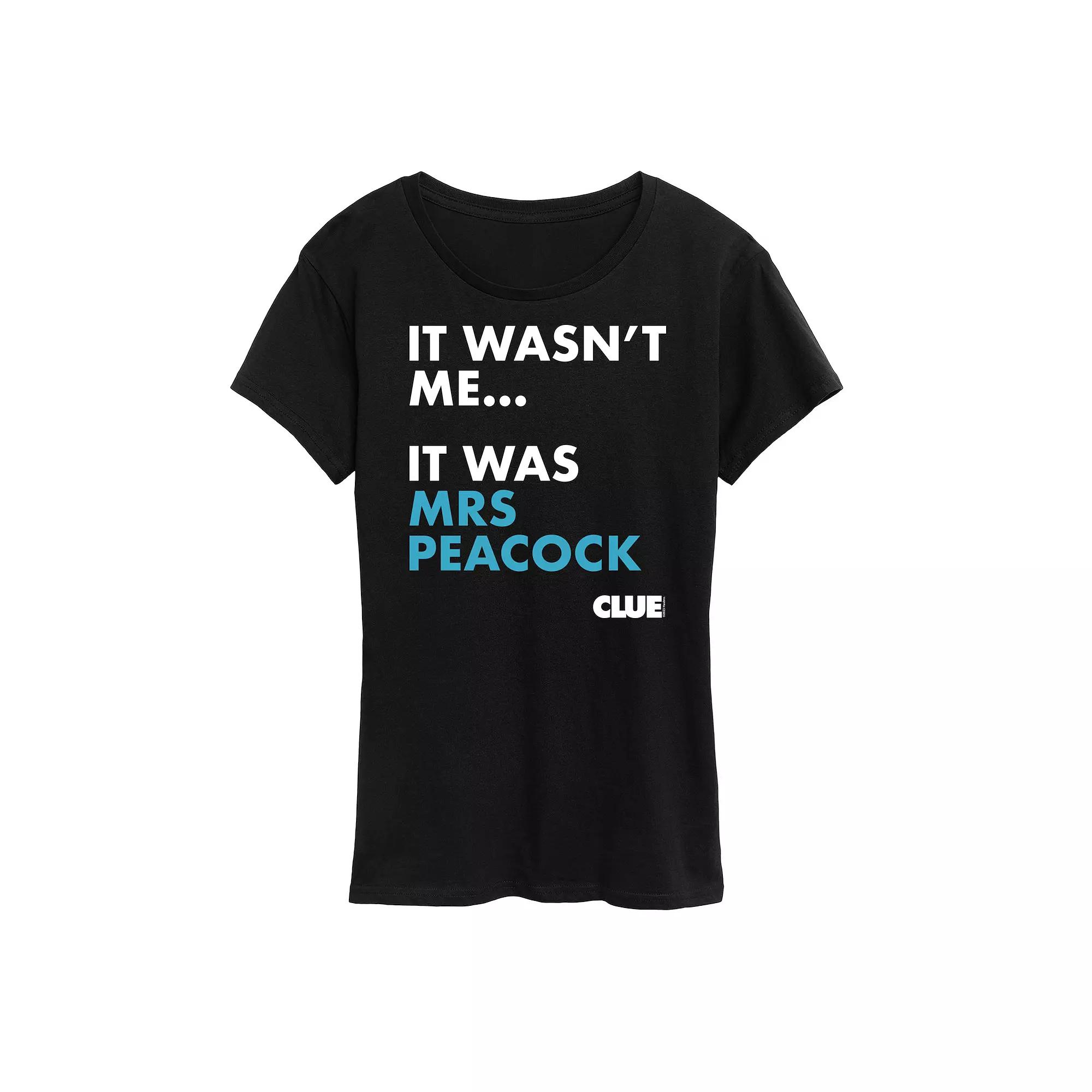 Women's Clue It Was Mrs. Peacock Graphic Tee,  Product Image