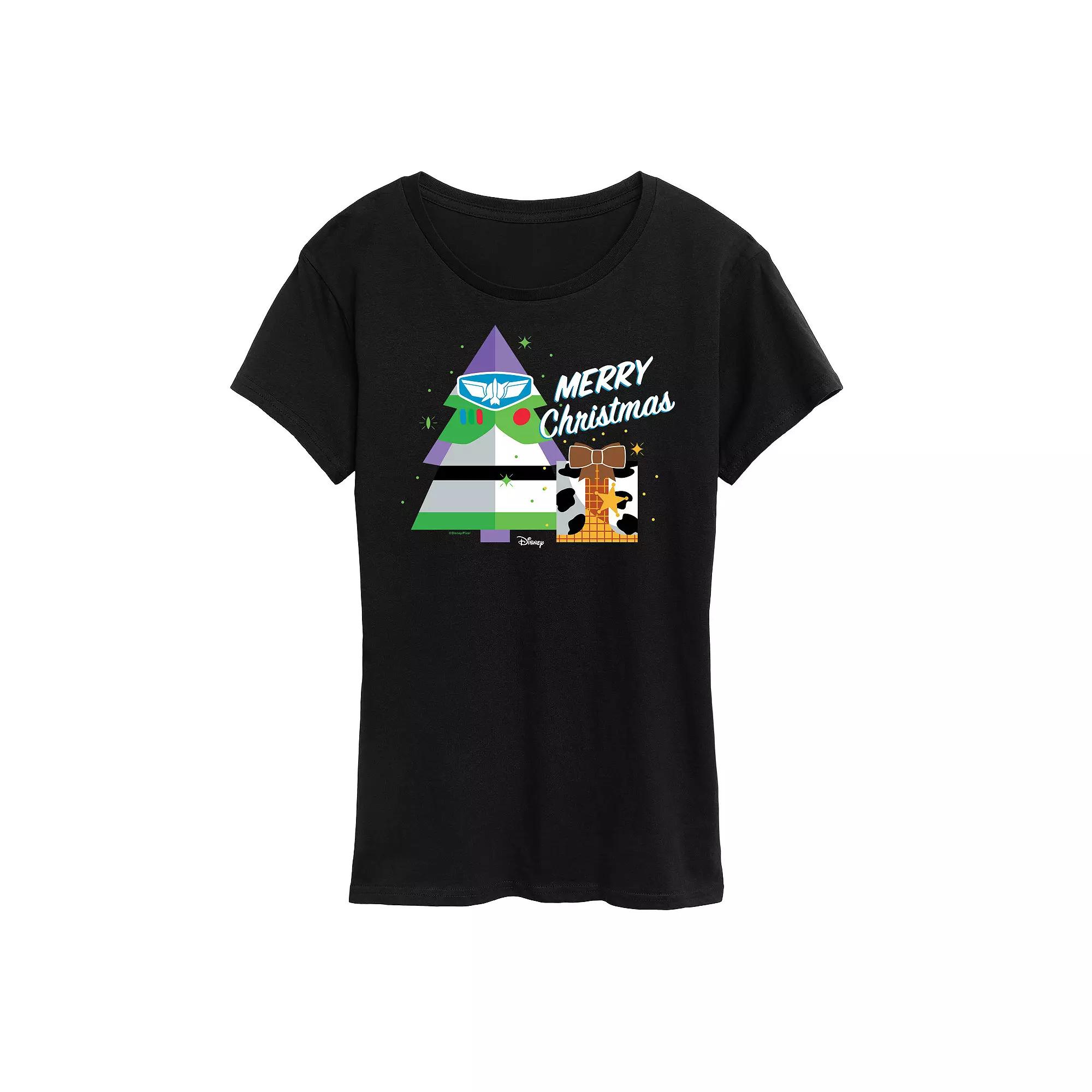 Disney / Pixar's Toy Story Women's Merry Christmas Graphic Tee, Girl's,  Product Image