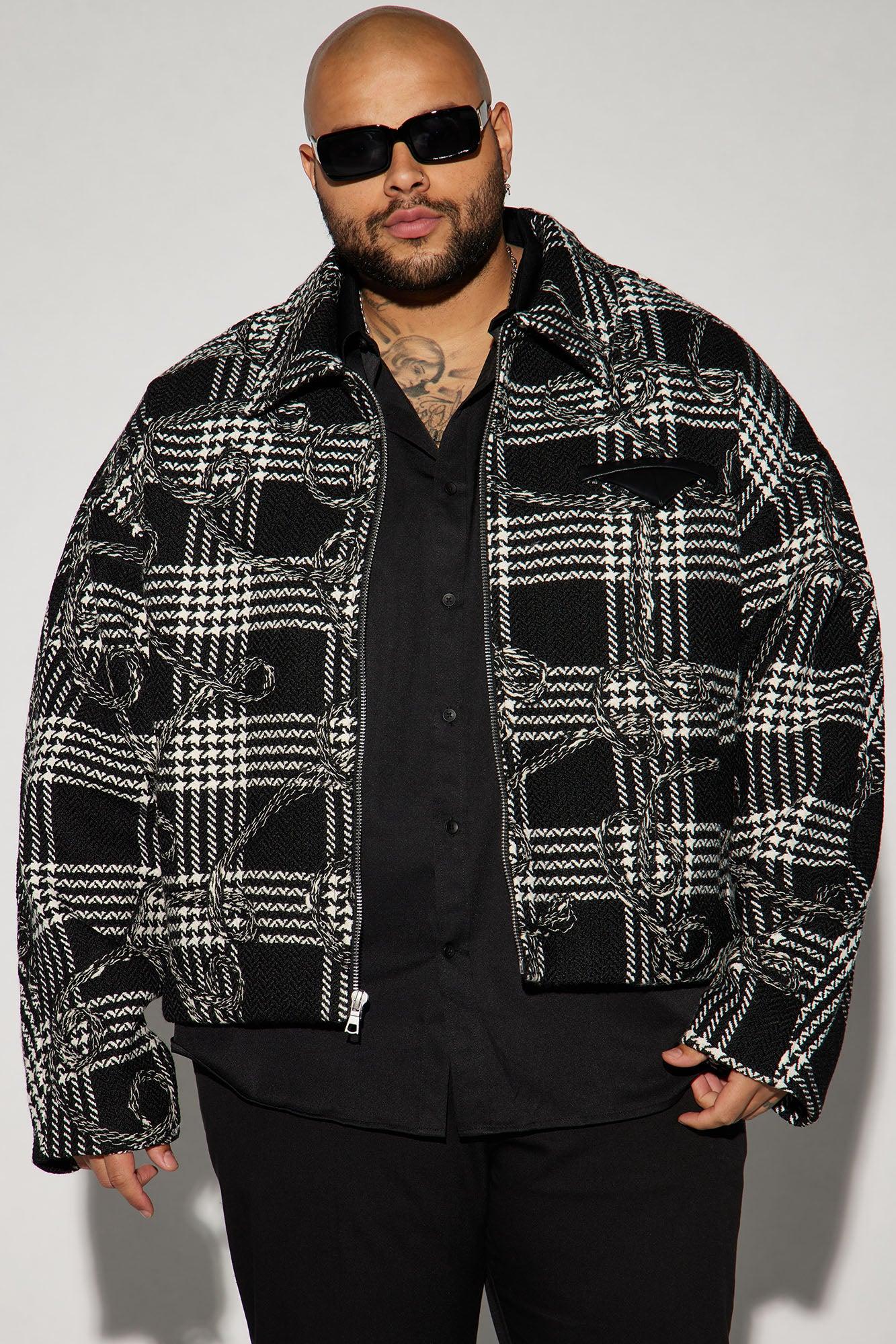 YSME Cropped Work Jacket - Black/combo Product Image