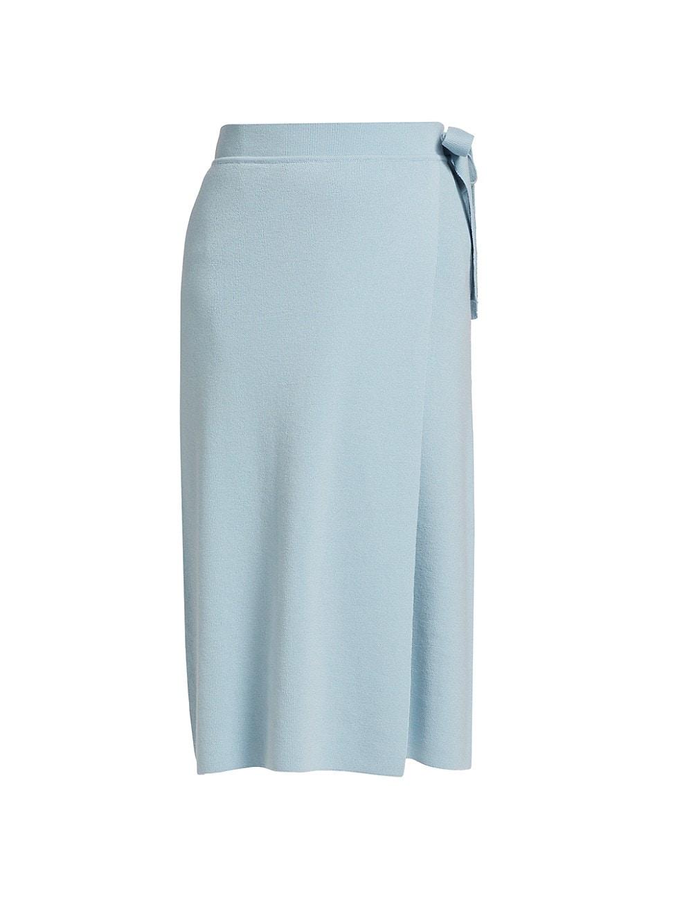 Womens Wrap Wool Midi-Skirt Product Image