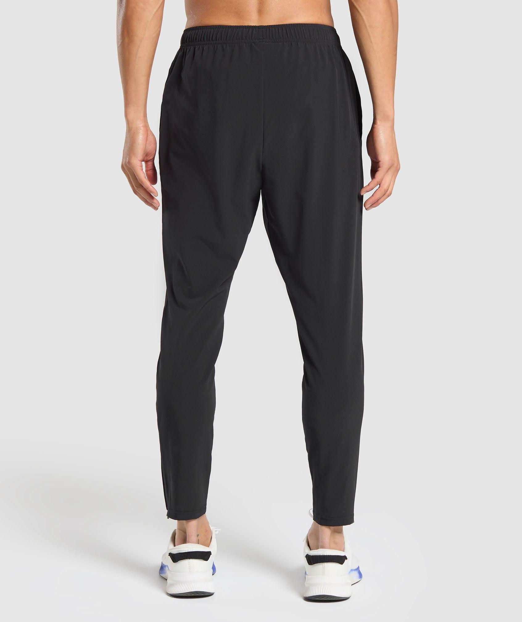 Gymshark Script Woven Joggers - Black Male Product Image