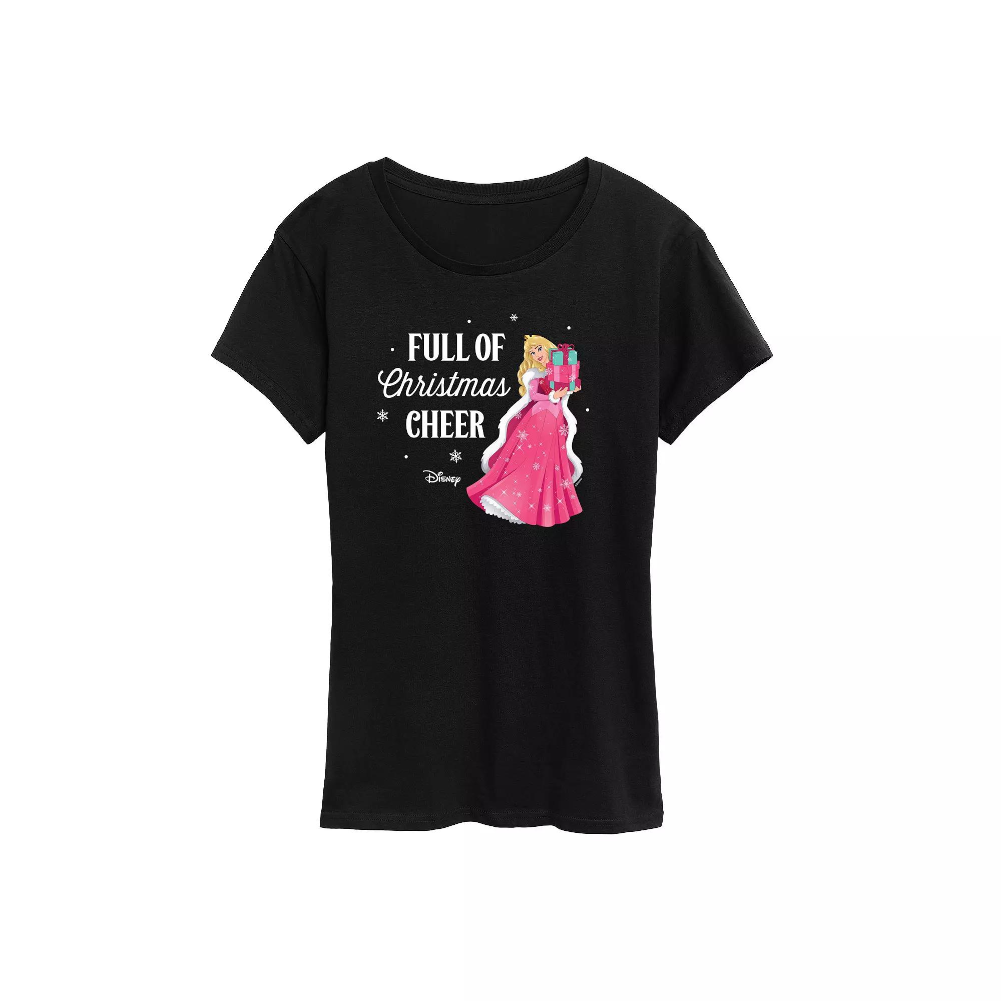 Disney Princess Aurora Women's "Full Of Christmas Cheer" Graphic Tee, Girl's,  Product Image