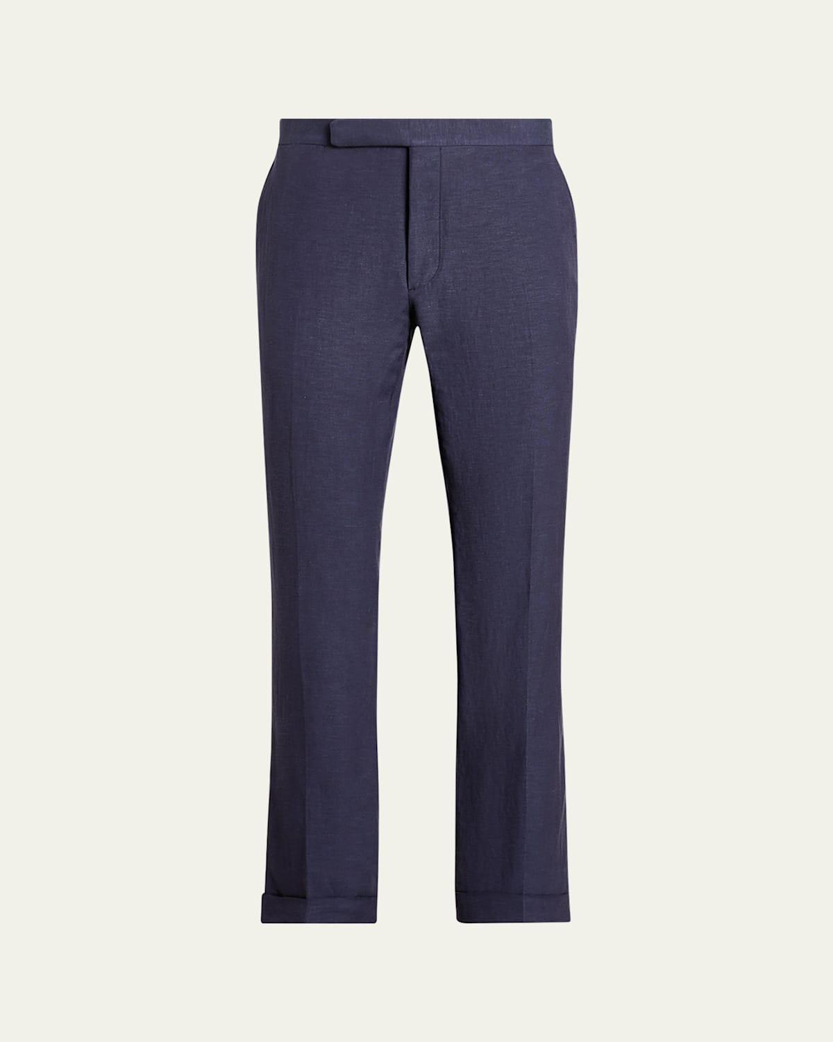 Mens Gregory Silk & Linen Suit Trousers Product Image
