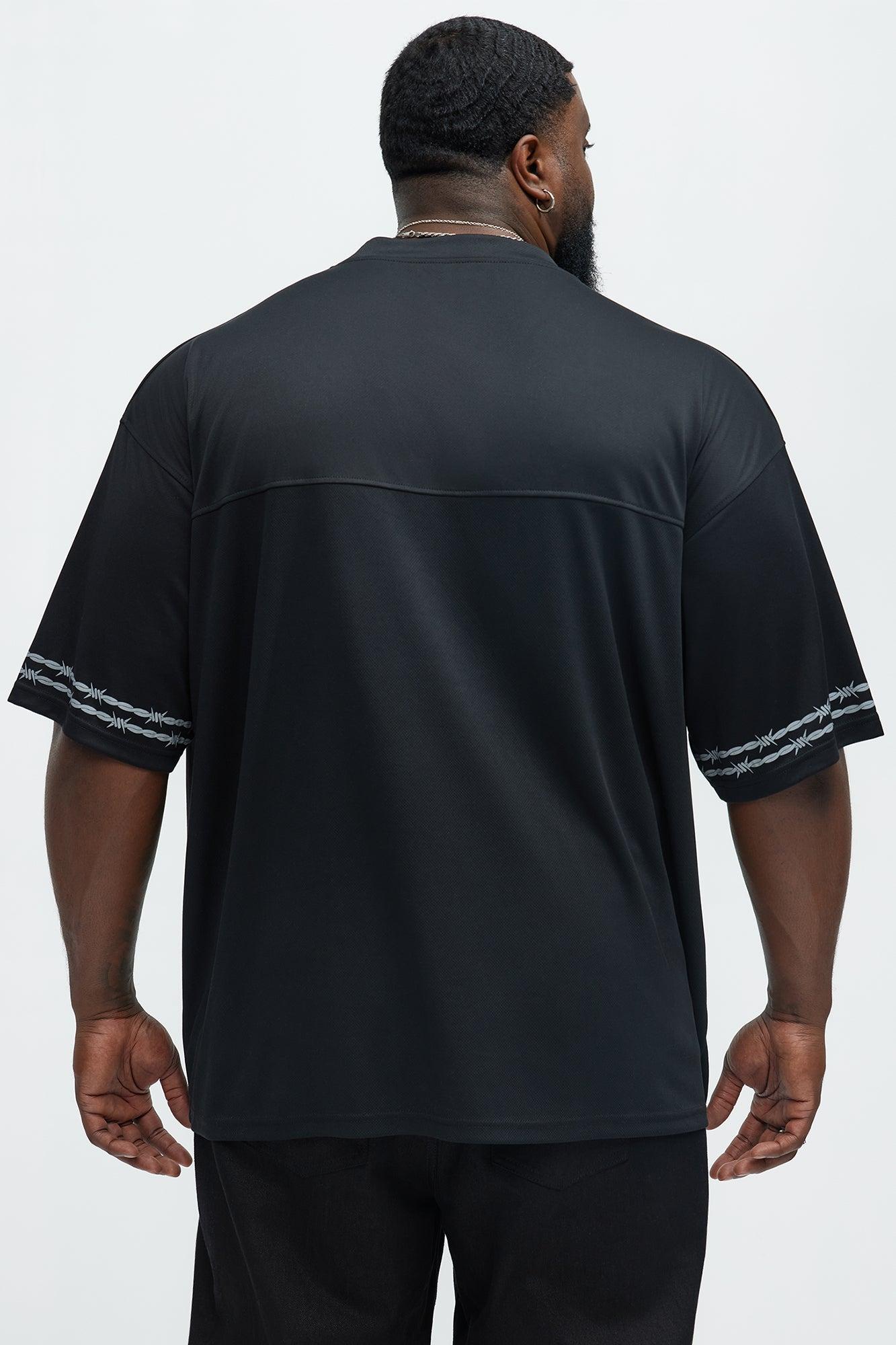 Rockets Embroidered Mesh Jersey - Black Product Image