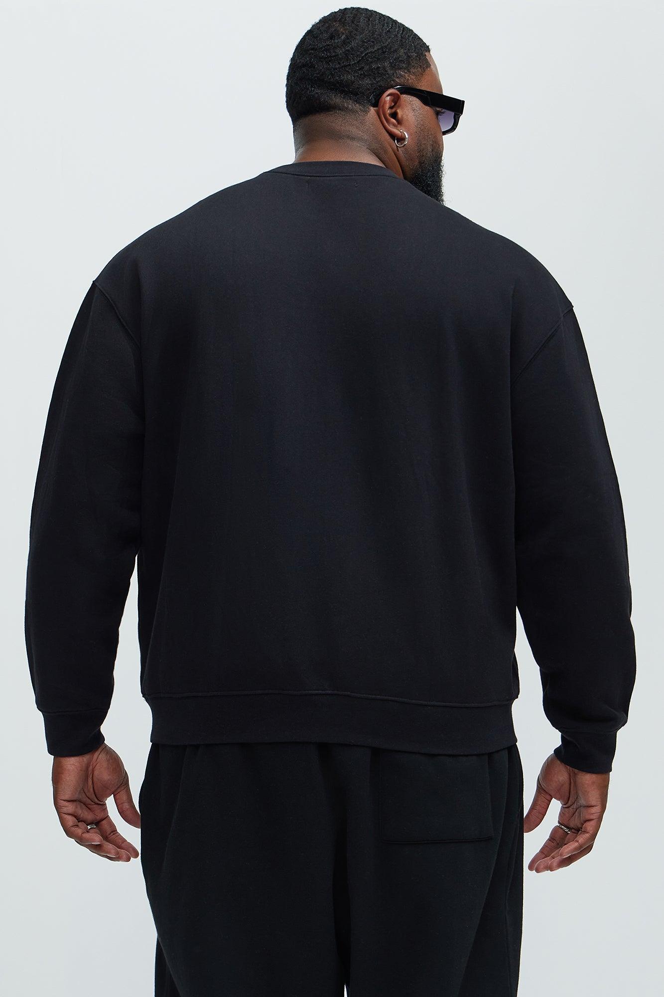 New York Cargo Pocket Crewneck Sweatshirt - Black Product Image
