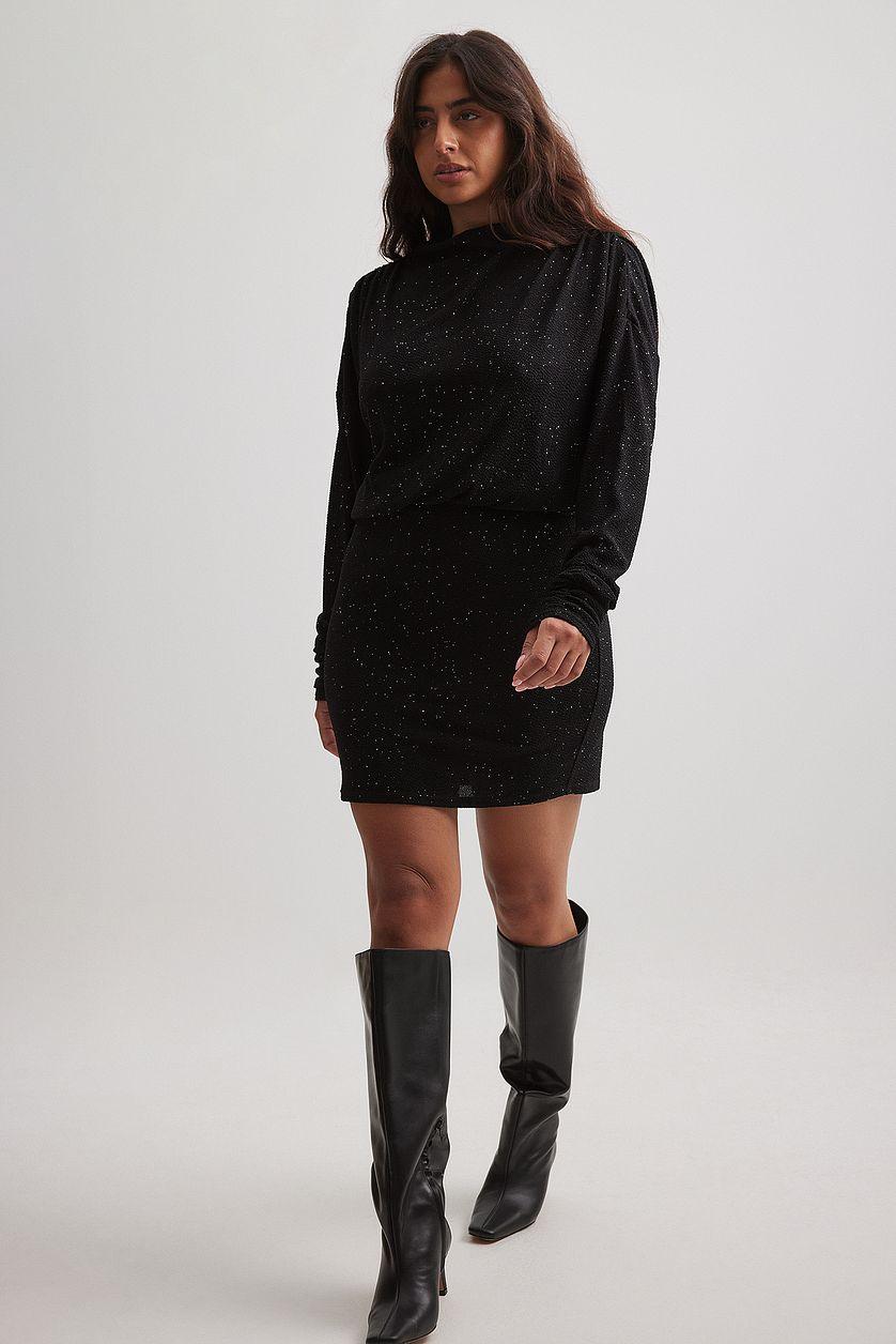 Structured Glitter Mini Dress Product Image