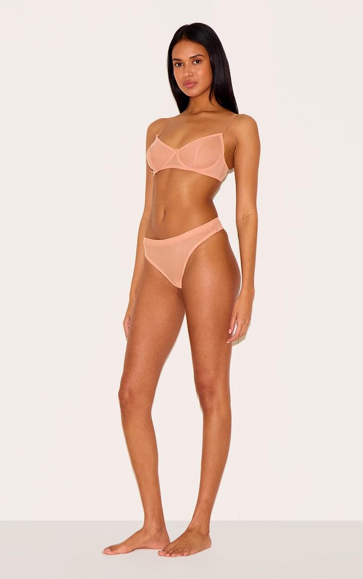 Nude Mesh Underwired Bra Product Image
