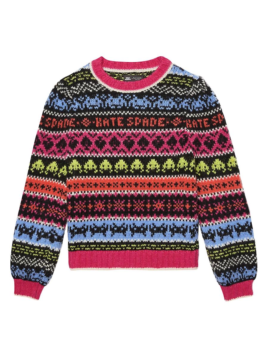 Womens Mainline Space Invaders Fair Isle-Style Sweater Product Image