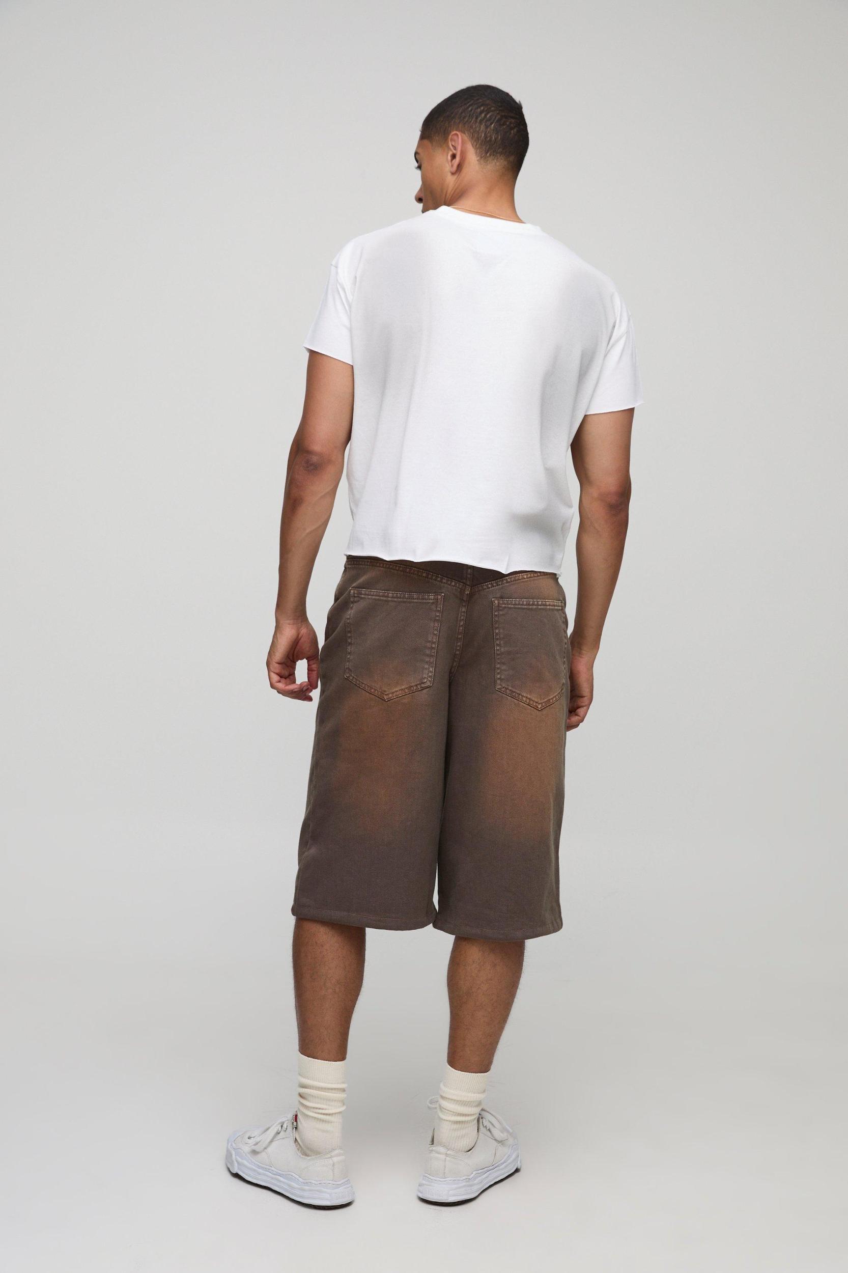 Oversized Shrunken Washed Eagle Graphic T-Shirt | boohooMAN USA Product Image