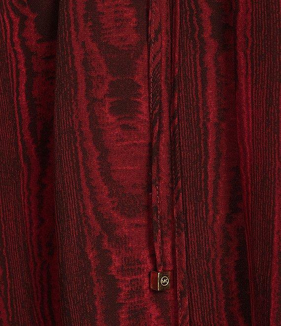 Michael Kors Moire Tie Crew Neck Long Sleeve Top Product Image