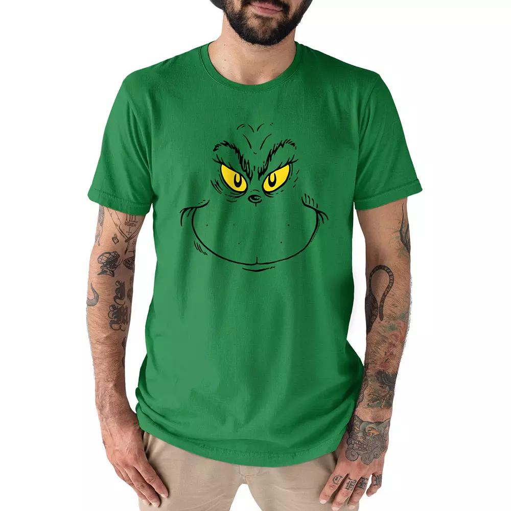 Big & Tall Dr. Seuss Grinch Face Tee, Men's,  Product Image