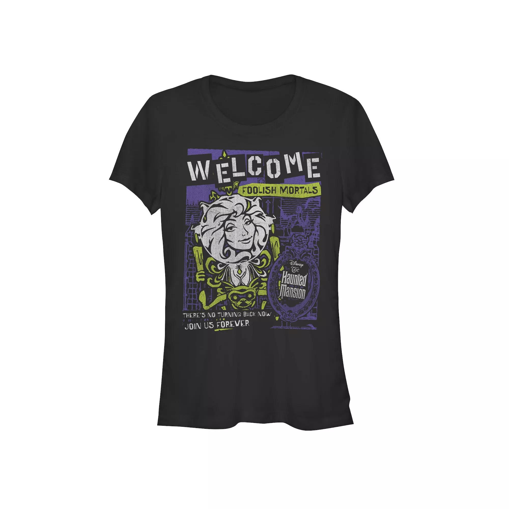 Disney's The Haunted Mansion Madame Leota Women's Welcome Foolish Mortals Poster Tee, Girl's,  Product Image