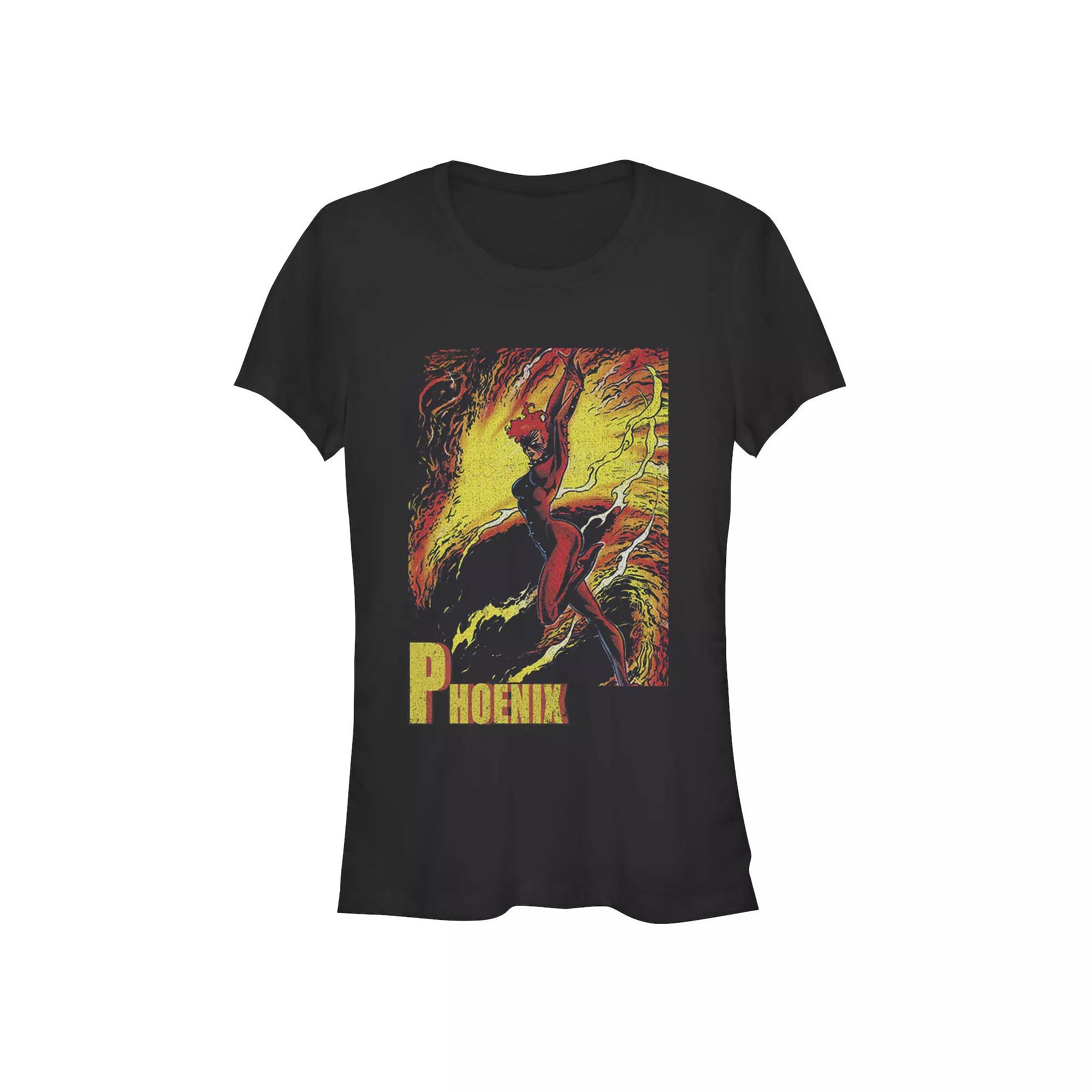Juniors' X-Men Dark Phoenix Fire Poster Graphic Tee, Girl's, Size: XXL, Black Product Image