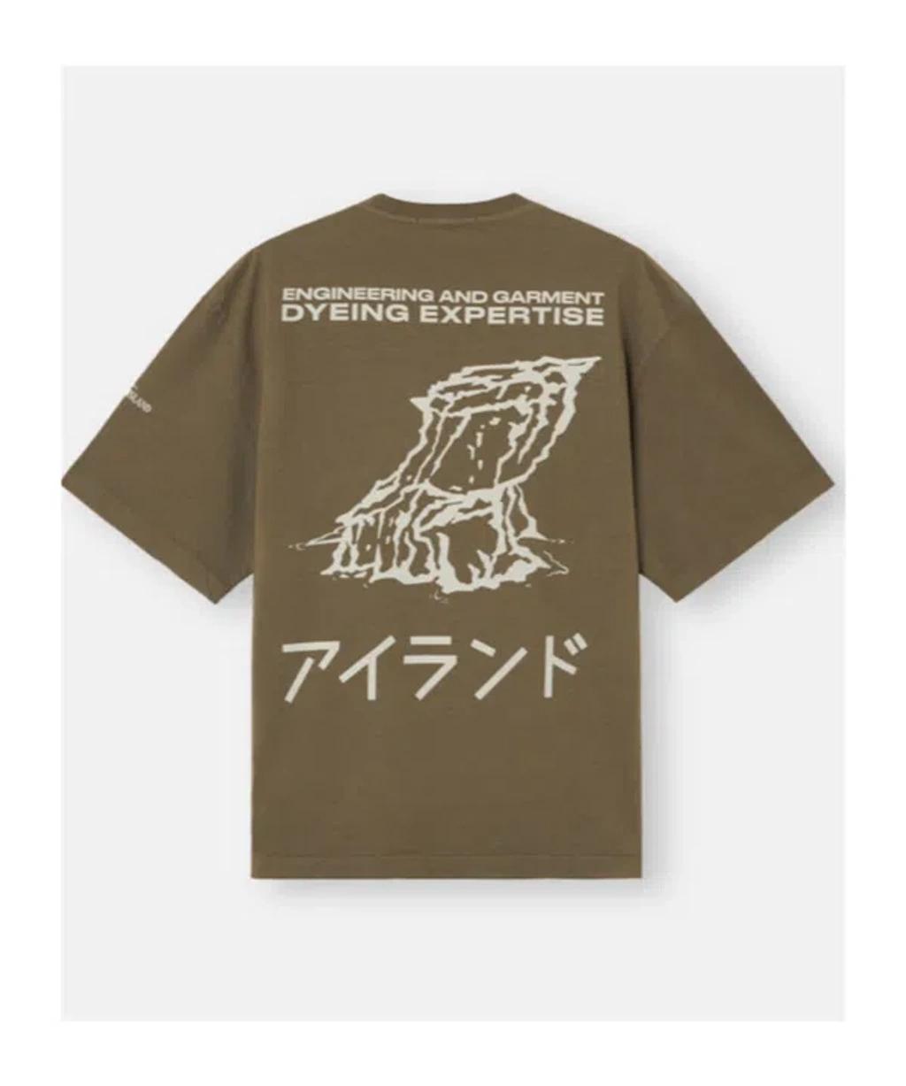 STONE ISLAND Organic Cotton Graphic Print Short Sleeve T-shirt In Green Product Image