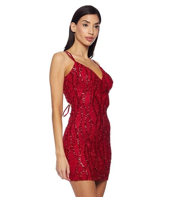 B. Darlin Sleeveless Beaded Sequin Bodycon Dress Product Image