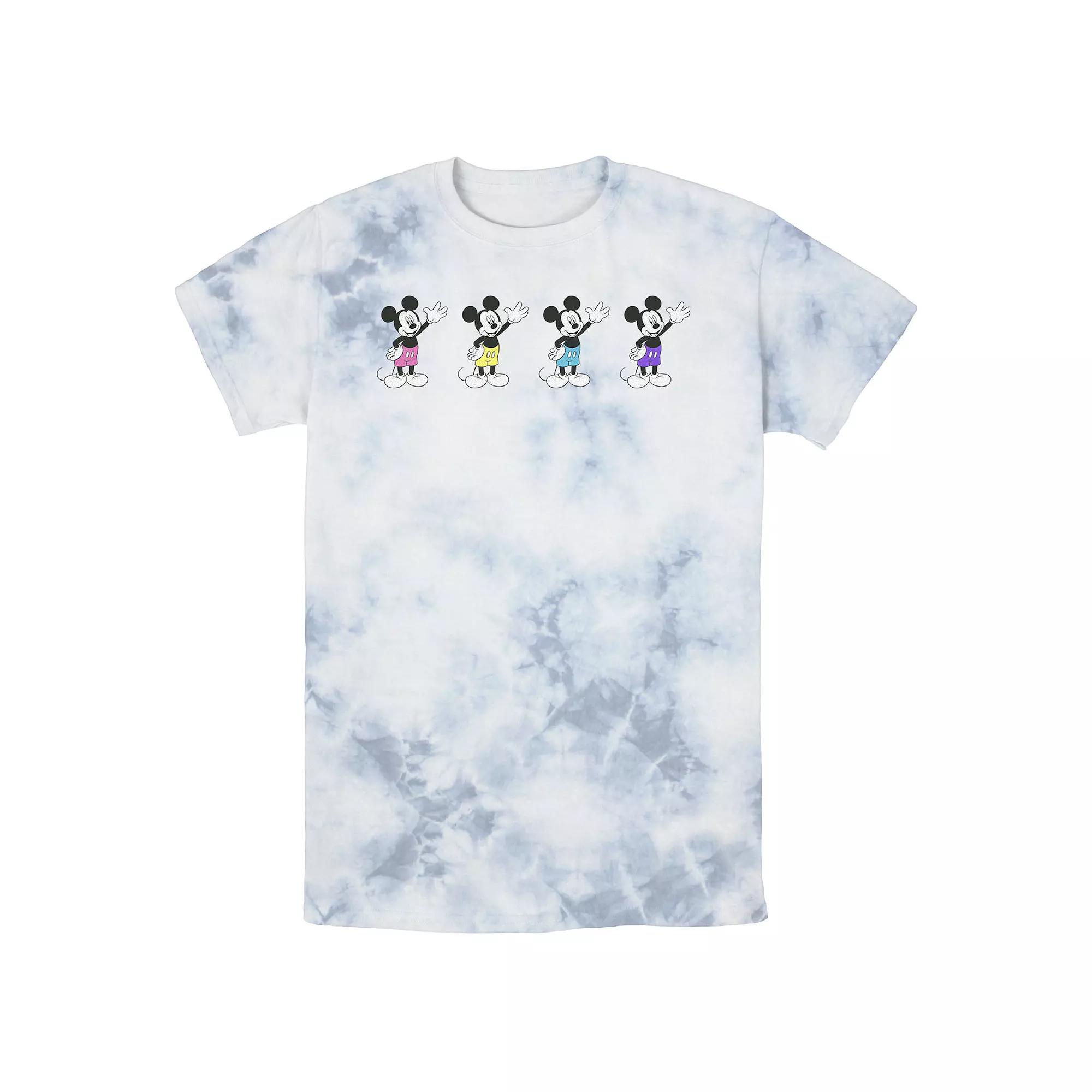 Men's Disney Mickey And Friends Mickey Mouse Neon Line Up Wash Tee,  Product Image
