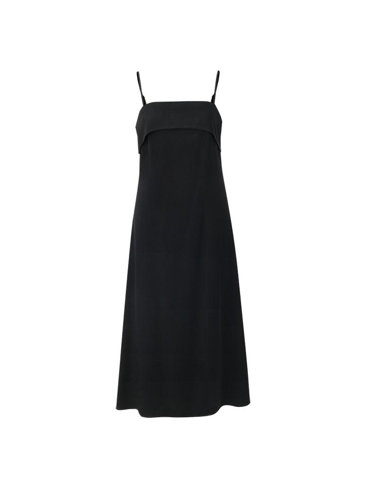 Triacetate Spaghetti Strap Women Midi Dress Product Image