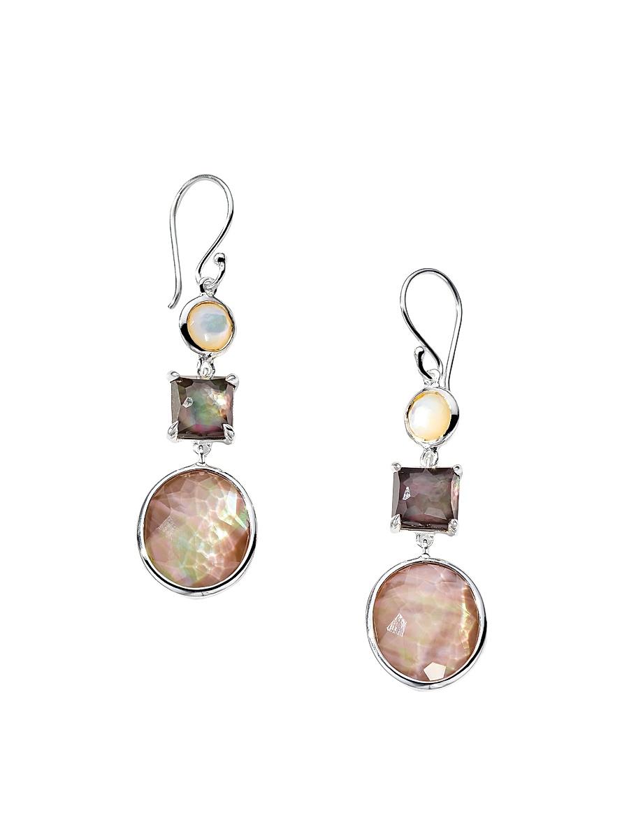 Womens Rock Candy Sterling Silver & Citrine Triple-Drop Earrings Product Image