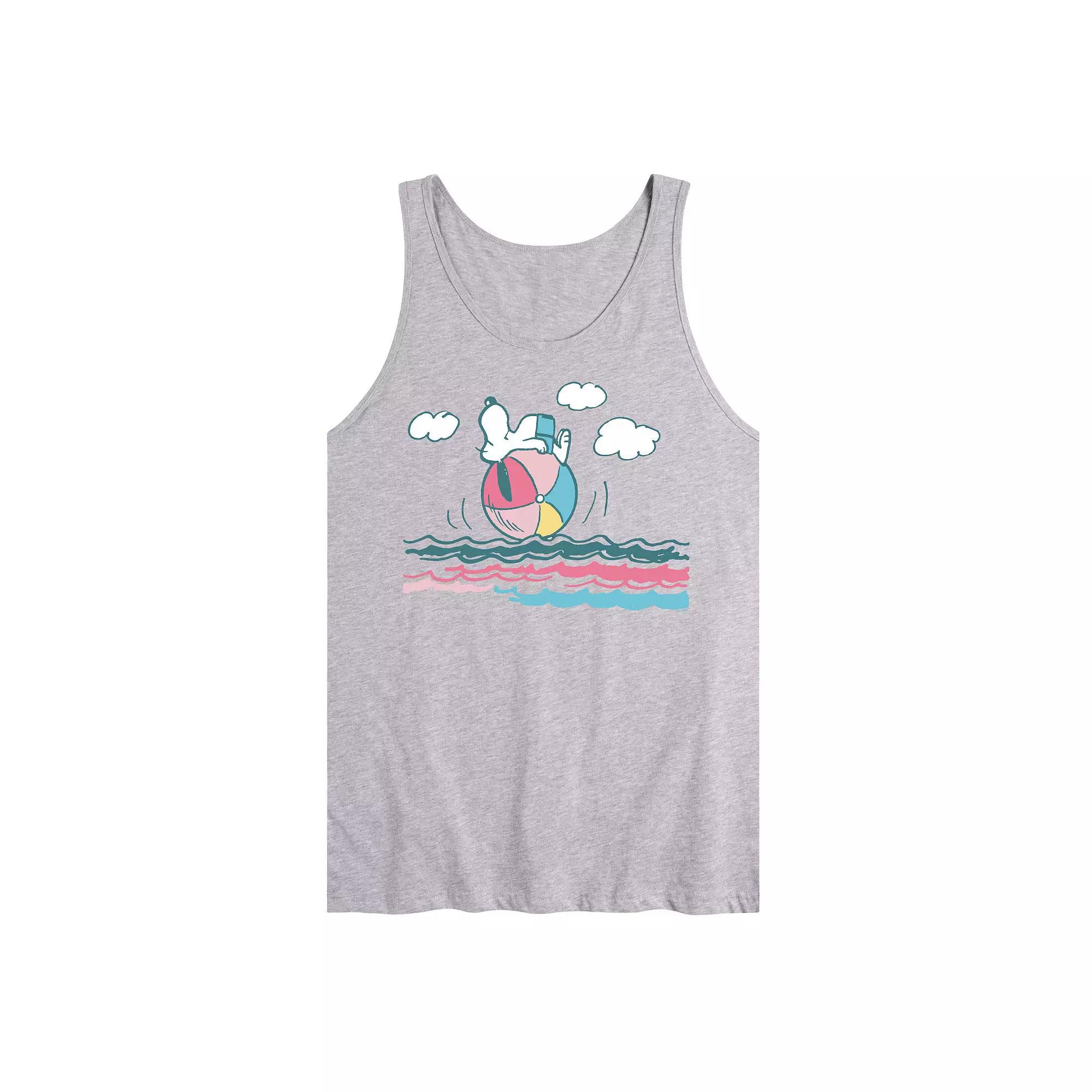 Men's Peanuts Snoopy Beach Vibes Graphic Tank Top,  Product Image