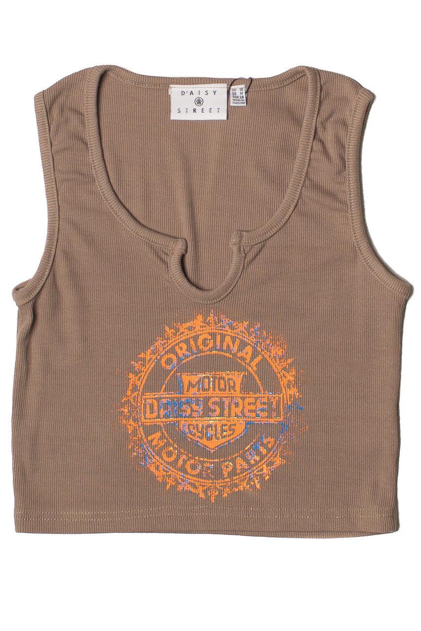 Notch Neck Biker Crop Tank Product Image