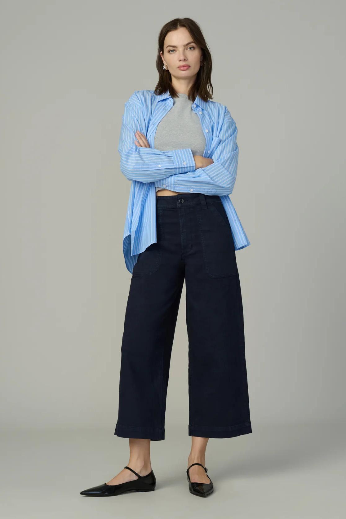 The Chloe Utility Wide Leg Crop- Night Sky Product Image