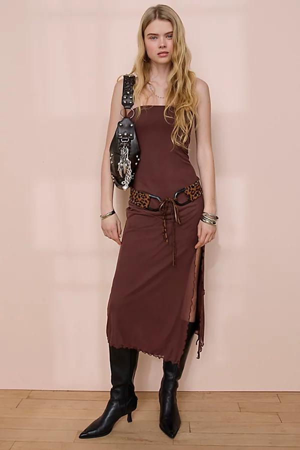 Urban Outfitters UO Samara Mesh Strapless Midi Dress Womens at Urban Outfitters Product Image