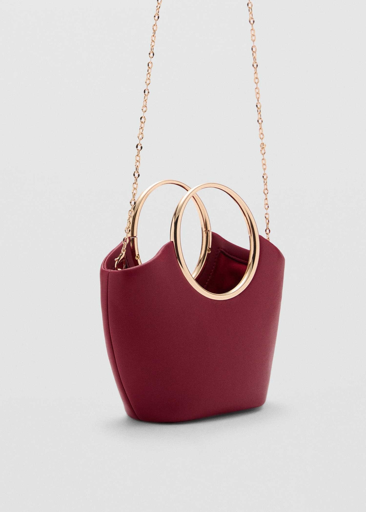 Handbag with metallic details - Women | MANGO USA Product Image