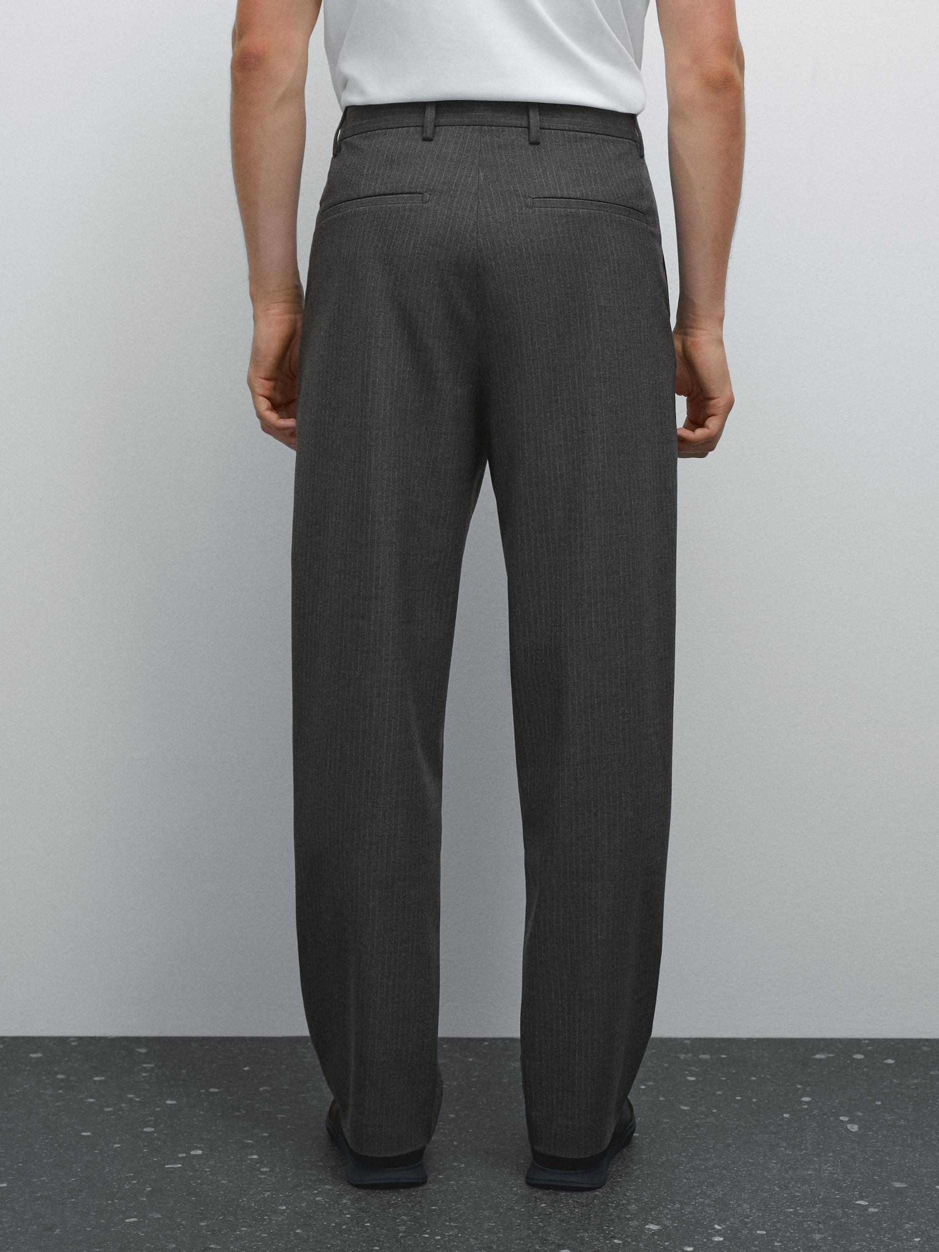 Relaxed fit pinstripe trousers Product Image