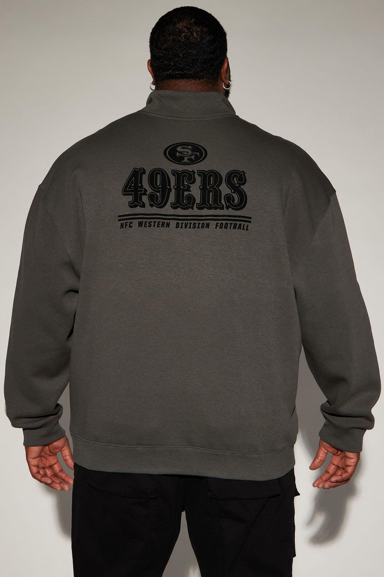49ers Essential Quarter Zip Sweatershirt - Grey/combo Male Product Image