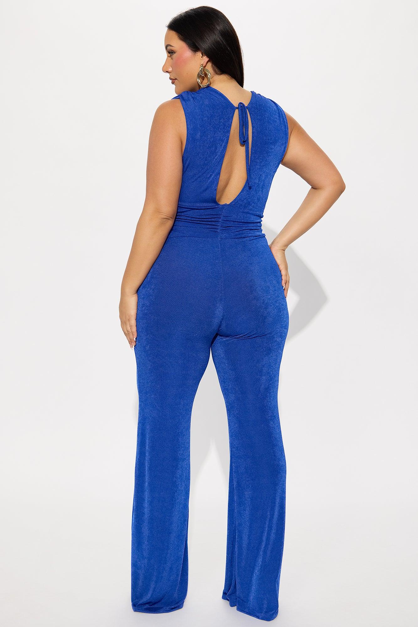 Nevara Slinky Jumpsuit - Royal Product Image