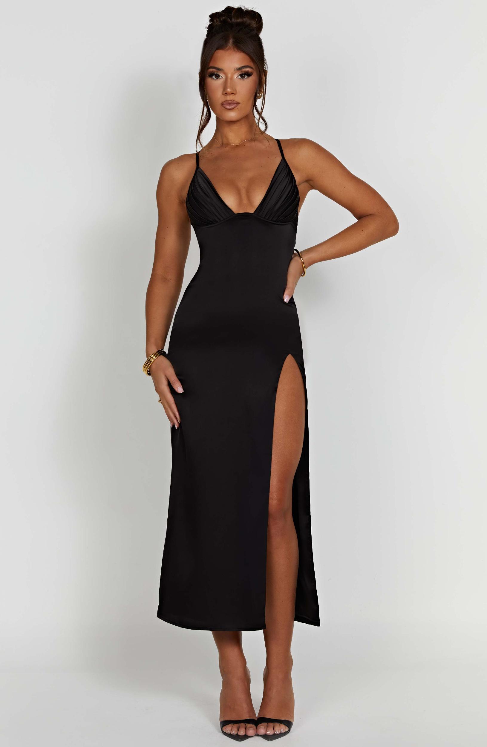 Cece Midi Dress - Black Product Image