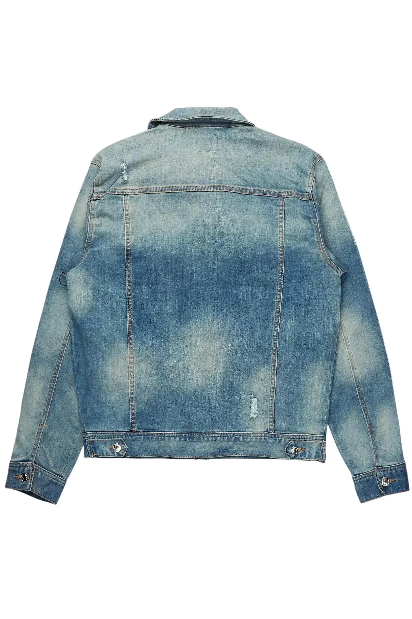 Ozzie Dark Blue Denim Jacket Male Product Image