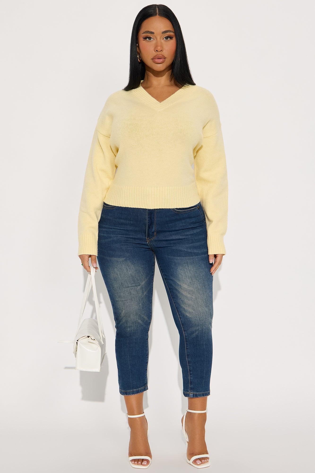 The Everyday Sweater - Yellow Female Product Image