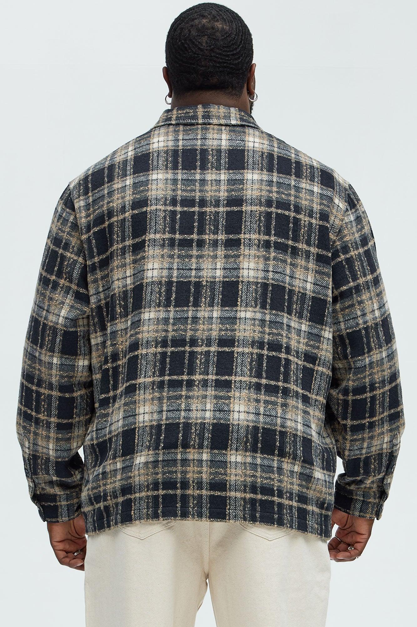 Tondo Plaid Button Up Shirt - Black/combo Product Image
