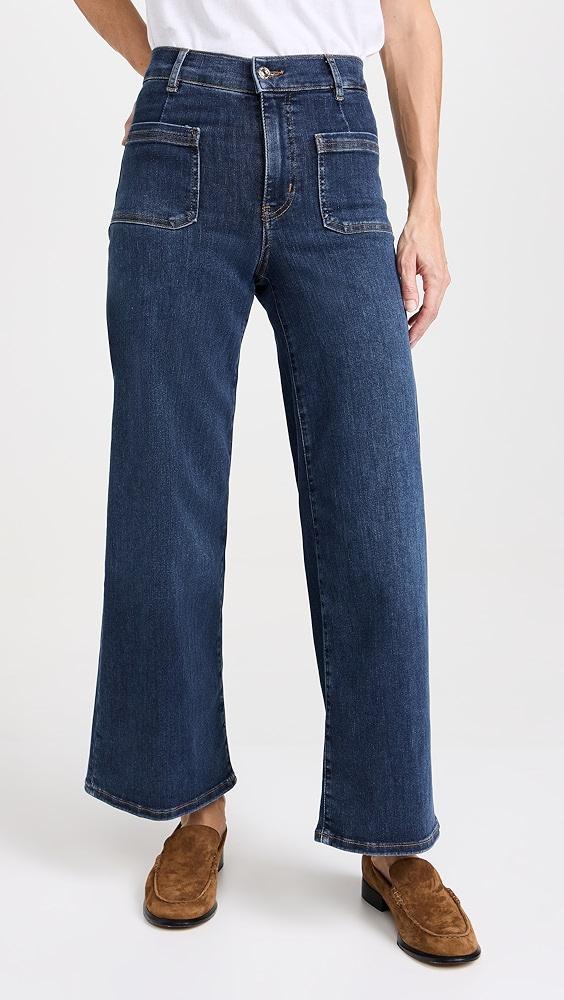FRAME Le Pixie Slim Palazzo Bardot Pocket Jeans | Shopbop Product Image